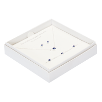 Coffret bijoux Sparkle Saphir acier inoxydable plaqué argent